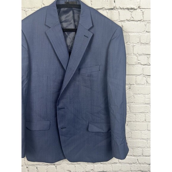 Ralph Lauren LRL 46R Wool Polyester Blue Blazer Suit Jacket 2 Button - Picture 4 of 9